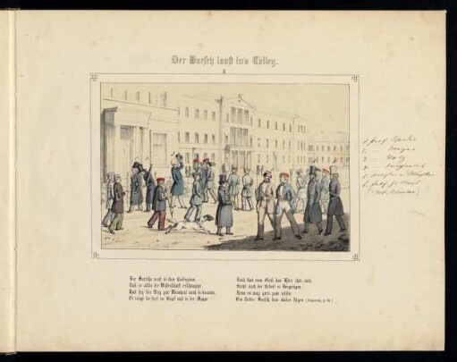II. Der Bursch lauft in's Colleg.