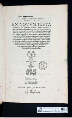 En Novvm Testamentvm