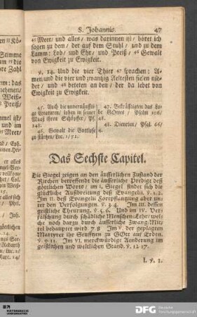 Das Sechste Capitel.