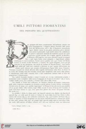 7: Umili pittori fiorentini del principio del quattrocento