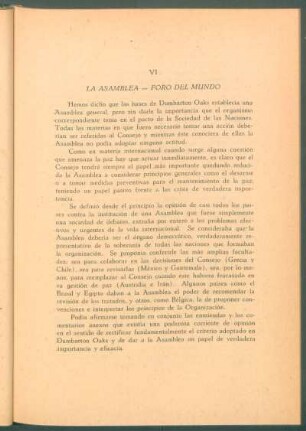 VI La Asamblea - Foro del Mundo