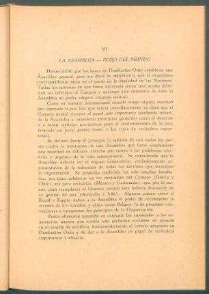 VI La Asamblea - Foro del Mundo