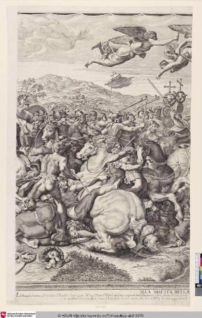 [Der Sieg Kaiser Konstantins über Maxentius an der Milvischen Brücke; Bataille de Constantin]