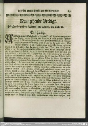 Neunzehende Predigt