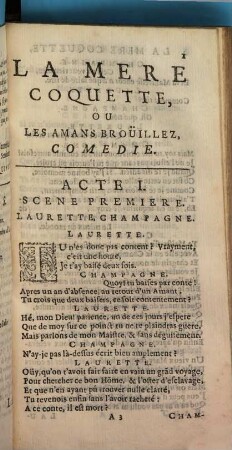 Le Theatre De Mr. Quinault. 2[,6], La Mere Coquette, Ou Les Amans Broüillez : Comedie