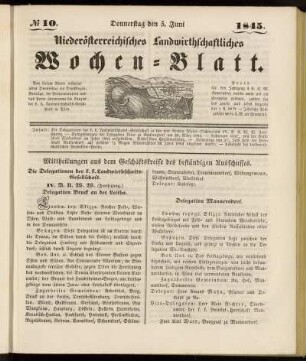 No 10. Donnerstag den 5. Juni 1845