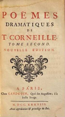Pöemes Dramatiques De T. Corneille, 2