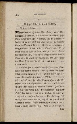 88. Abschiedsschreiben an Eltern