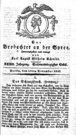 46. Stueck, 18. November 1833