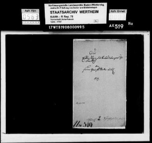 Entlassung des Nikolaus Wengeis zu Dernbach von seiner Gerichtsstelle