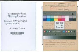 Entnazifizierung Gerda Schirmer , geb. 22.06.1912 ()