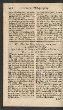 XX. Von der Rechtfertigung eines armen Sünders vor Gott ...