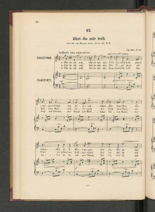 13. Bist du mir nah. [Piano.]