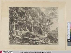 [Landschaft mit drei Personen]