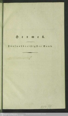 35.1831: Hermes oder kritisches Jahrbuch der Literatur