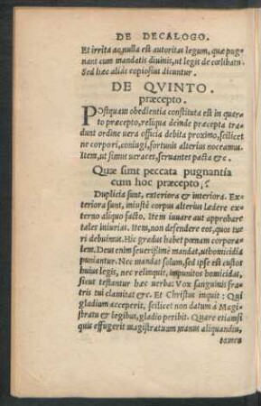 De Quinto praecepto.