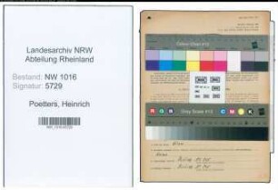 Entnazifizierung Heinrich Poetters , geb. 06.10.1879 (Landwirt)