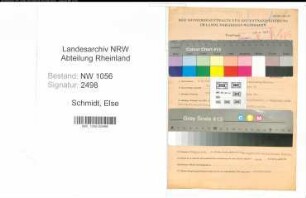 Entnazifizierung Else Schmidt , geb. 06.05.1900 ()