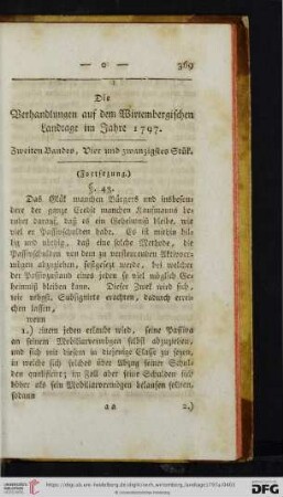 Zweiten Bandes, Vier und zwanzigstes Stuek.