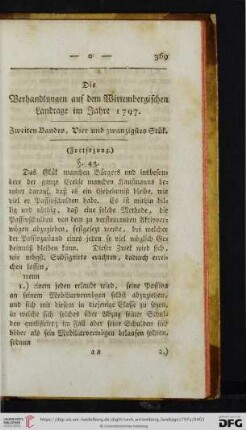 Zweiten Bandes, Vier und zwanzigstes Stuek.