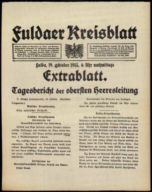 Ausgabe vom Dienstag, den 19. Oktober 1915.