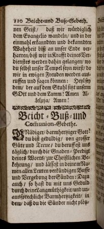 Beicht- Buß- und Communion-Gebethe. - Gebeth eines Krancken/ um ein seeligs Ende.