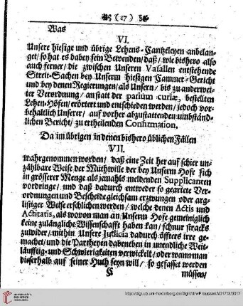§ VII. bis XVI
