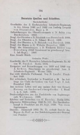 2. Benutzte Quellen und Schriften. .