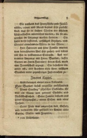 Zweytes Kapitel. Abschilderungen einiger neuen Bekannten.