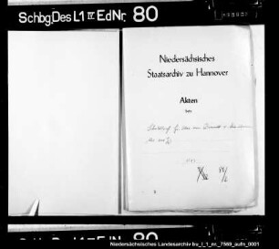 Schuldensachen des Brandt von Münchhausen betr. Propstei Obernkirchen