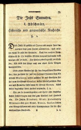 Die Insel Sumatra.