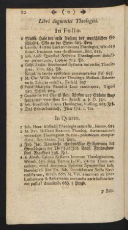 Libri dogmatici Theologici.
