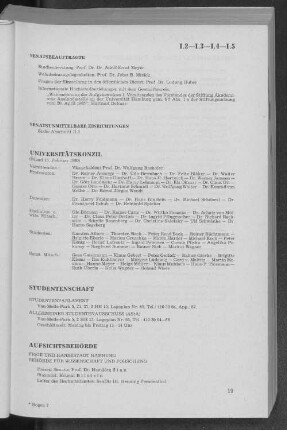 I.3 Universitätskonzil