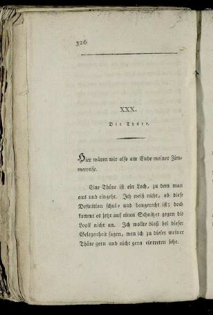 XXX. Die Thüre.