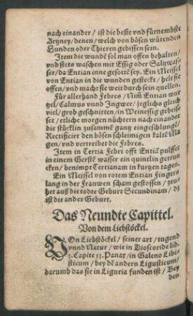 Das Neundte Capittel. Von dem Liebstöckel.