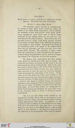 Chapter X: Relief measures carried out by District Officers and Private Agencies. The Indian Charitable Relief Fund