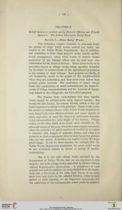 Chapter X: Relief measures carried out by District Officers and Private Agencies. The Indian Charitable Relief Fund
