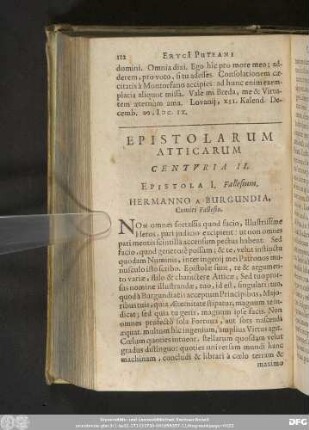 Epistola I. Fallesium. Hermanno A Burgundia, Comiti Fallesio.