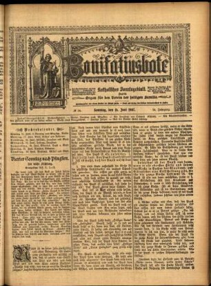 Erste Ausgabe vom Sonntag, den 16. Juni 1907.