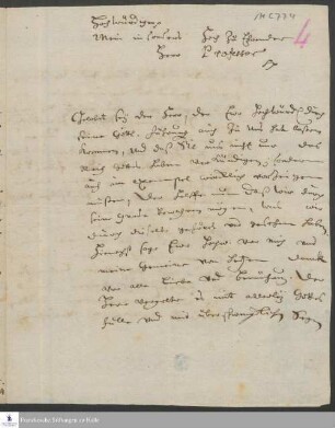 Brief von Ägidius Günther Hellmund an August Hermann Francke.