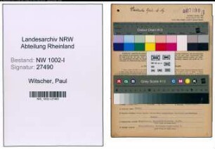 Entnazifizierung Paul Witscher, geb. 21.08.1895 (Einkäufer)