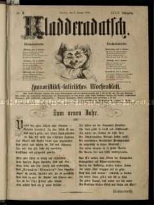 Satirezeitschrift "Kladderadatsch". 34. Jahrgang 1881