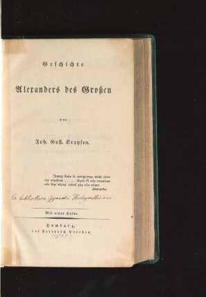 Geschichte Alexanders des Großen : Mit einer Karte
