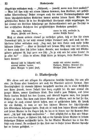 D. Muttersprache