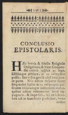 Conclusio Epistolaris.