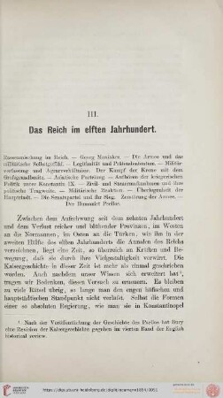 III. Das Reich im elften Jahrhundert