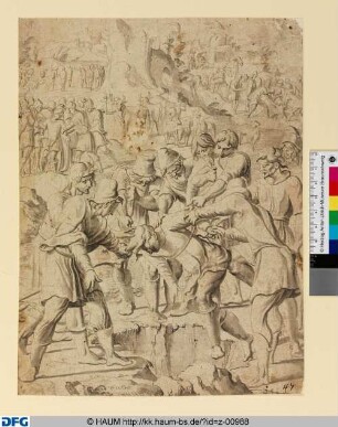 Joseph wird von seinen Brüdern in eine Grube geworfen