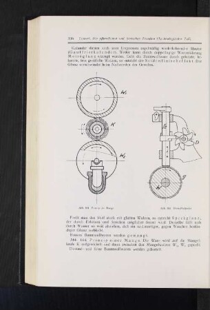 Abb. 184 Prinzip der Mange Abb. 185 Stampfkalander