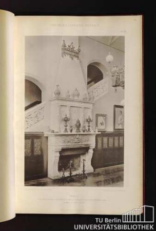 Tafel 37. Berlin. Villencolonie Grunewald Villa Lessing, Wangenheimstrasse 10 - Kamin in der Diele