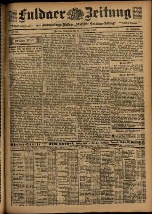 Dritte Ausgabe vom Samstag, den 18. November 1899.